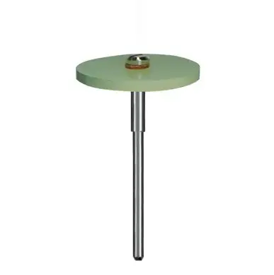[11-1101] DIAMOND-FILLED SILICONE POLISHER 1" WHEEL - GREEN COARSE