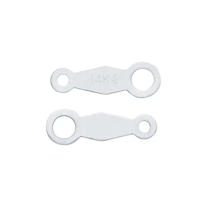 14K WHITE CHAIN TAG - 9.50MM