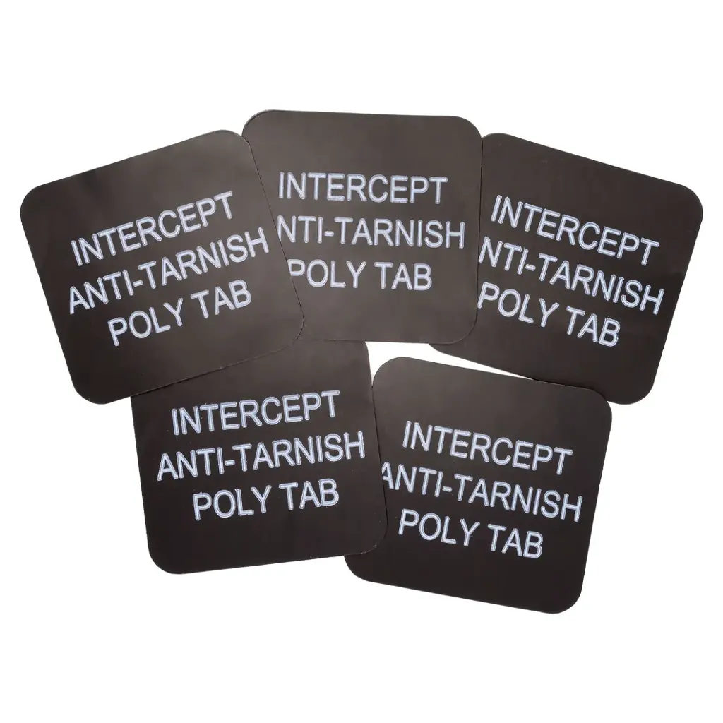 [H-70001-1] STATIC INTERCEPT NON-ABRASIVE ANTI-TARNISH STRIPS - 1"x1" - 5/PKG