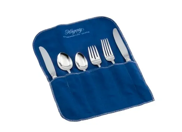 [H-19100] HAGERTY 6-PIECE PLACE SETTING ROLL SILVER KEEPER