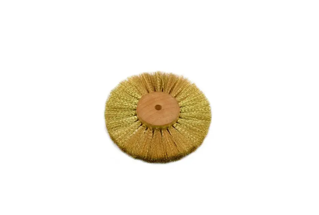 [16-441] UNMOUNTED CRIMPED BRASS BRUSH 4" - 2 ROWS
