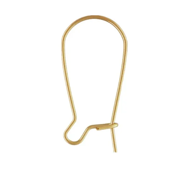 GOLD FILLED KIDNEY EARWIRE SMALL