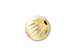 CORRUGATED BEADS - 10MM GOLD-FILLED