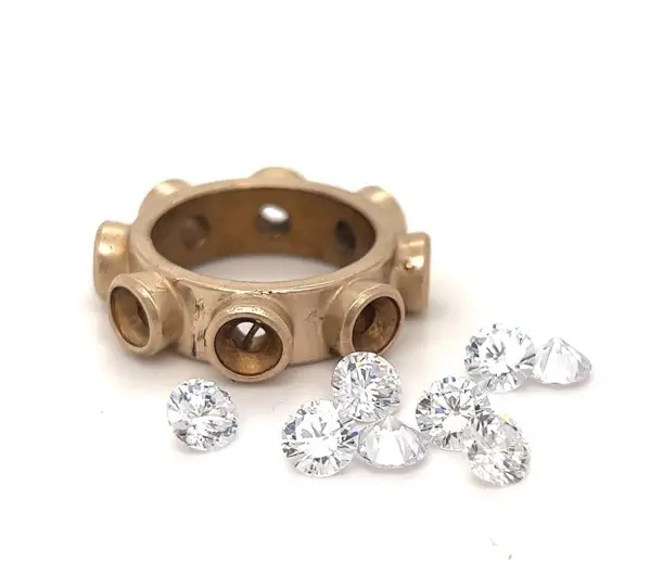 [53-SS-BZ] Round Bezel Stone Setting Practice Ring, includes 6mm CZ