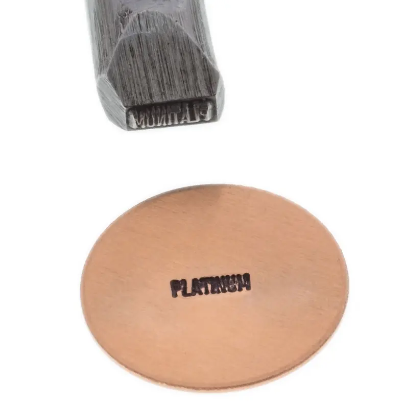 [55-323-4] RING STAMP STRAIGHT - PLATINUM