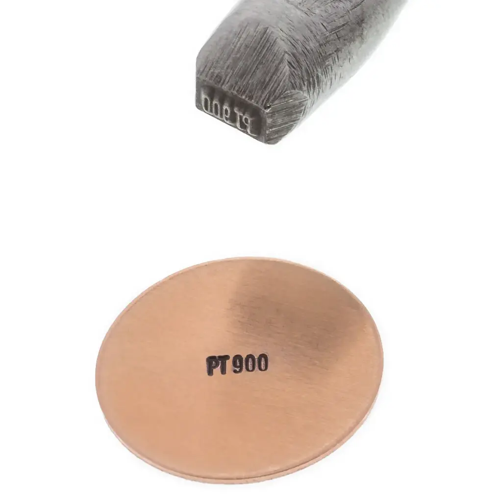 [55-324-3] RING STAMP BENT - PT900 (PLATINUM)