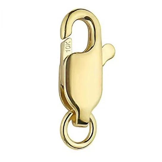 10K YELLOW LOBSTER CLASP -  8.00 x 3.25MM