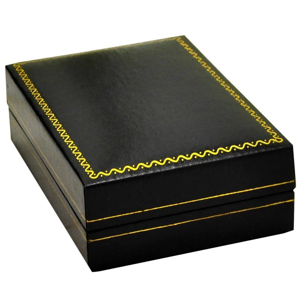 BLACK LEATHERETTE PENDANT BOX