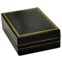 BLACK LEATHERETTE PENDANT BOX