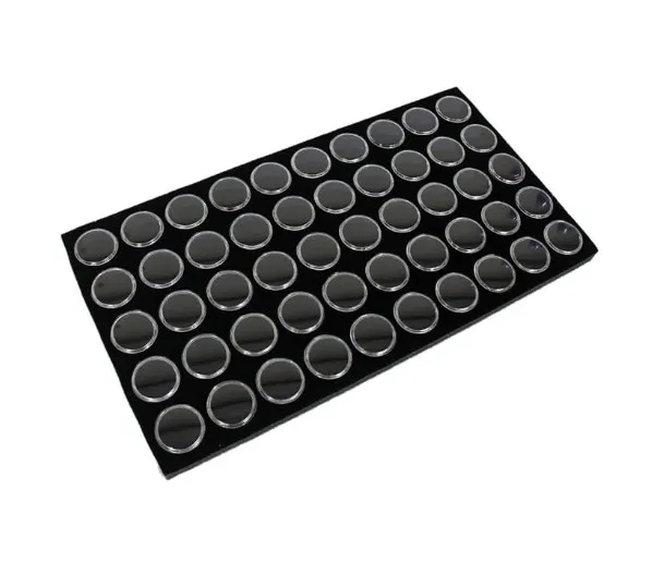 FOAM LINER WITH 50 1-1/8" GEM JARS BLACK