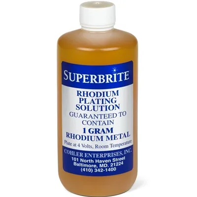 SuperBrite® RHODIUM 1g PLATING SOLUTION 1 QUART
