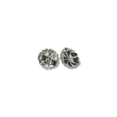 [27-SS-1915] STERLING SILVER EAR NUT CORROGATED JUMBO 9.50MM