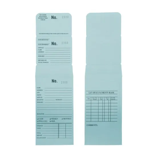 [61-651] BLUE 3-PART REPAIR ENVELOPES 1000 BOX