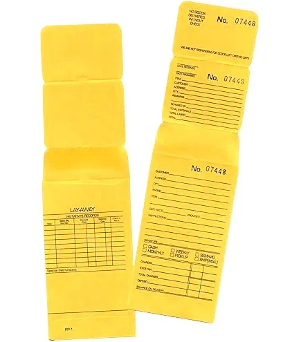 [61-151] YELLOW 3-PART REPAIR ENVELOPES 1000 BOX