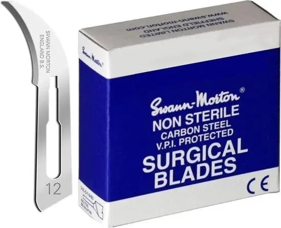 [39-259] KNIFE BLADES - CURVED #12 - 100/BOX