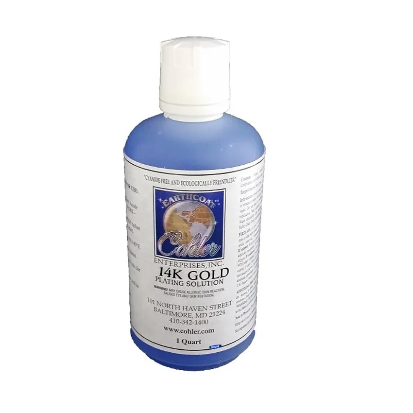 14K YELLOW PLATING SOLUTION 1 QT BOTTLE (CYANIDE FREE)