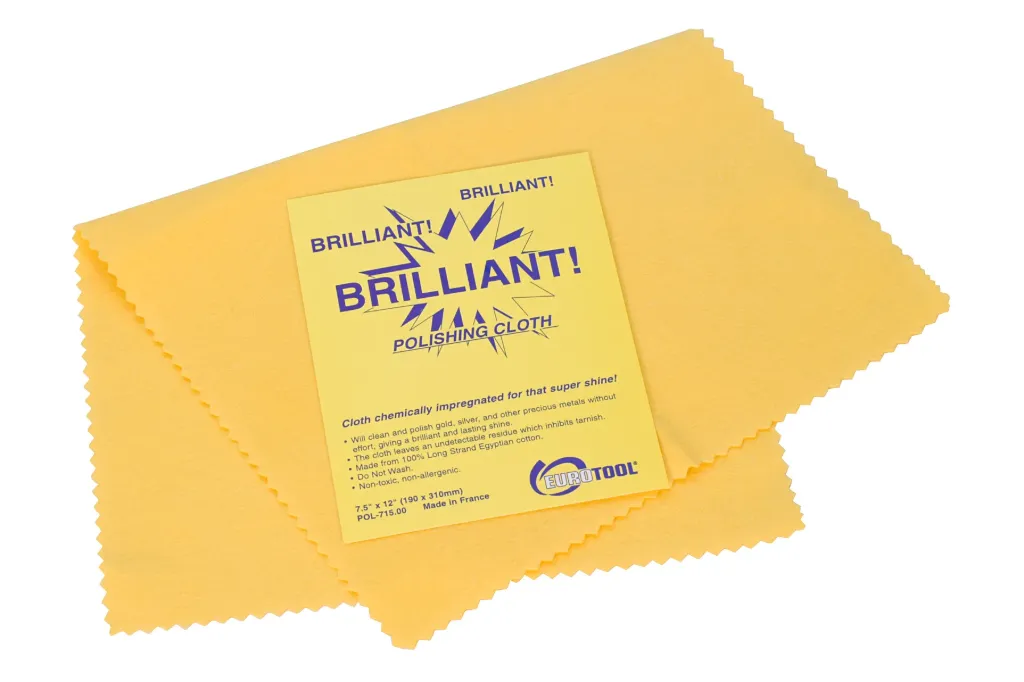 [17-091] YELLOW BRILLIANT POLISHING CLOTH - 7.5" X 12"