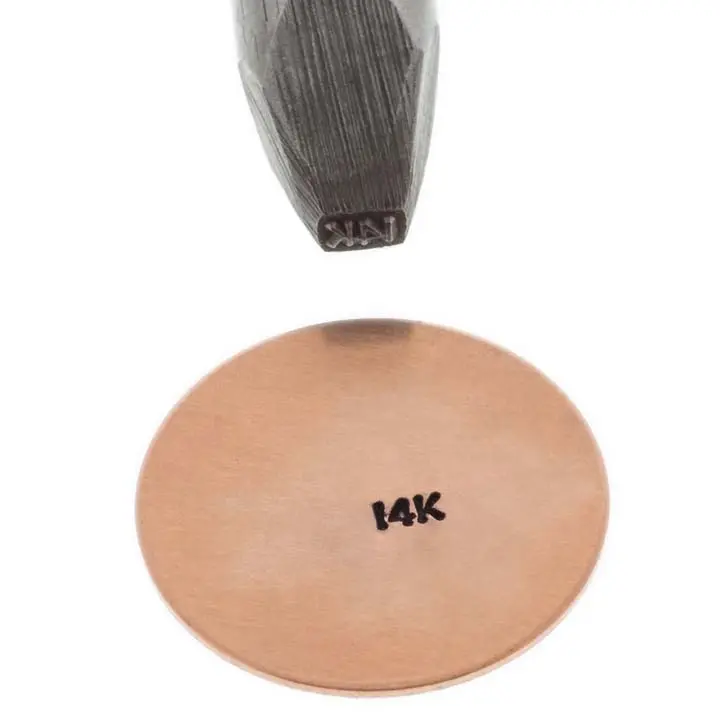 [55-262] RING STAMP BENT 1mm - 14K