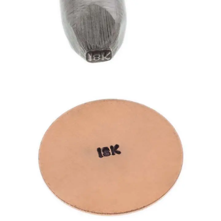 [55-0325] RING STAMP BENT 1mm - 18K