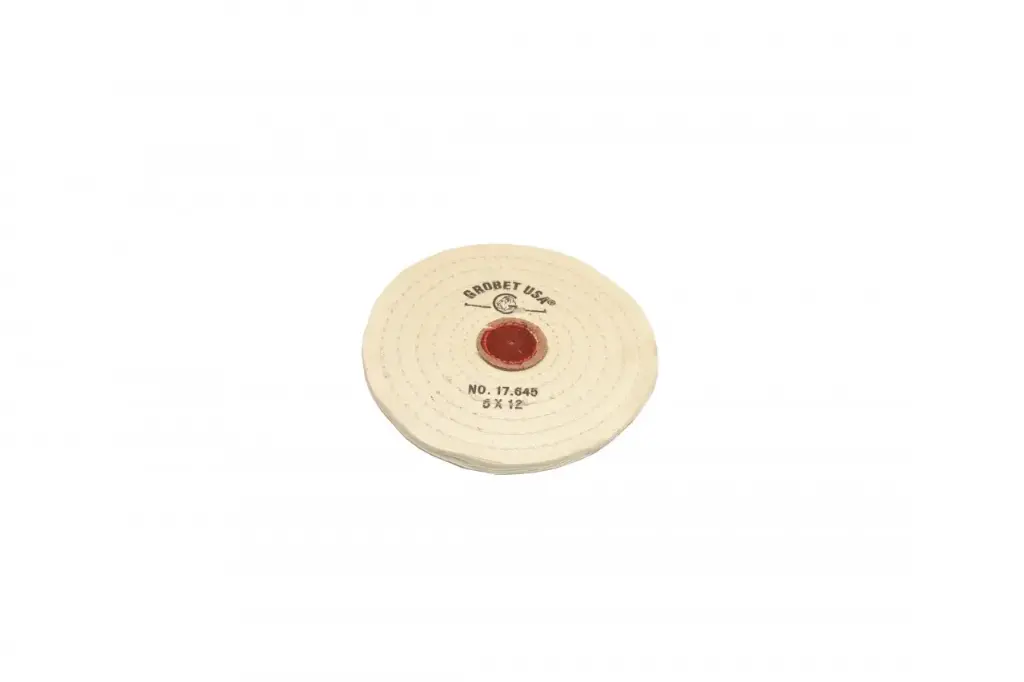 [17-644] FINEX MUSLIN WITH LEATHER CENTER KNIFE EDGE BUFFS (4" X 12)