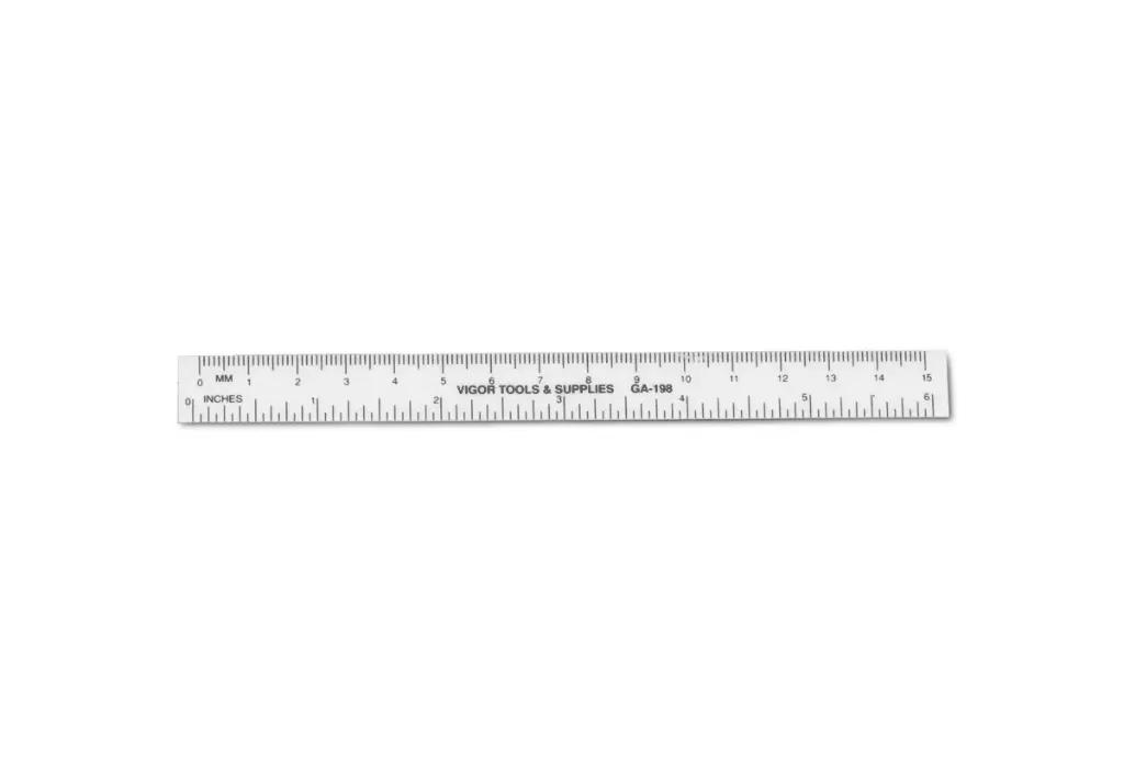 [35-500] OPAQUE WHITE PLASTIC RULERS (6" (150mm))