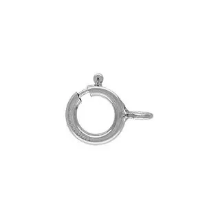 14K WHITE SPRING RING CLASP - 8.00MM