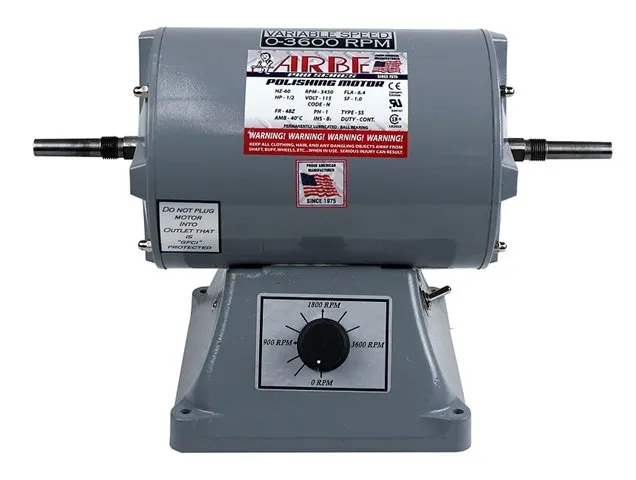 [PM-504] ARBE 1/2 HP VARIABLE SPEED DOUBLE SPINDLE PRO-SERIES POLISHING MOTOR