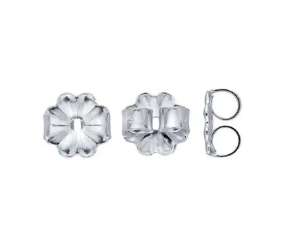 STERLING SILVER EAR NUT CORROGATED LARGE 5.50MM