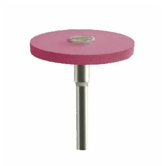 DIAMOND-FILLED SILICONE POLISHER 22MM WHEEL - PINK FINE