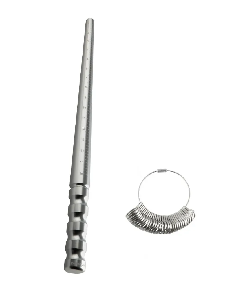 [1544] DURSTON PrecisionFit™ Aluminium Marked Ring Mandrel & 31 Ring Set (USA Sizes 1-16)