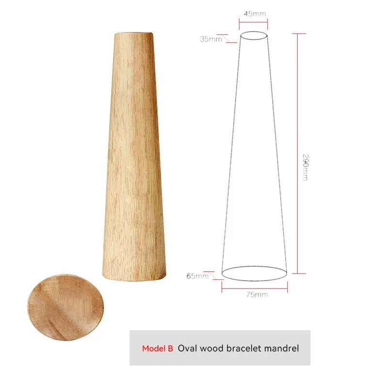 [MDFA0007] WOODEN OVAL BRACELET MANDREL