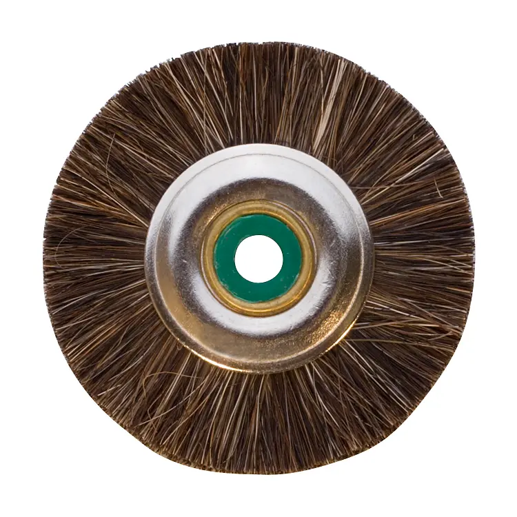 [16-4212] UNMOUNTED GREEN PLASTIC CENTER WHEEL BRUSHES (Each, Medium)