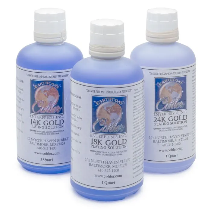 Cohler EarthCoat™ CYANIDE FREE 1 QUART PLATING SOLUTIONS