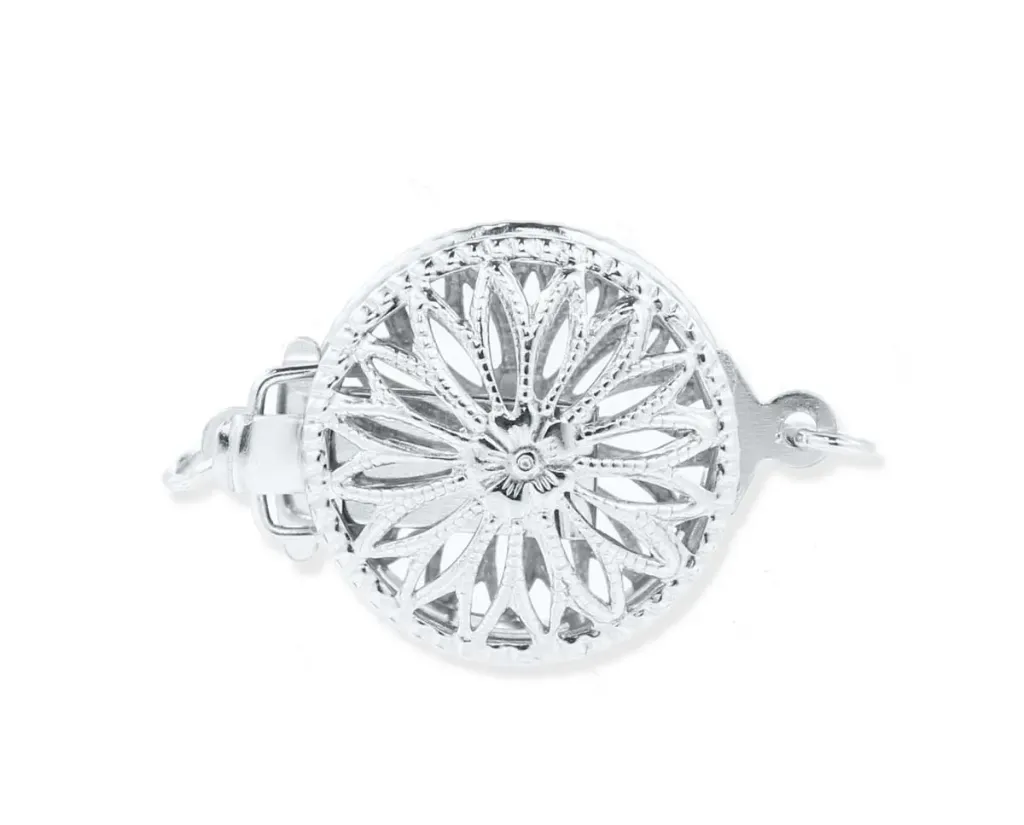 [CL-7105] ROUND CLASP FILIGREE SINGLE STRAND