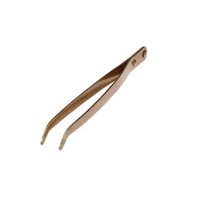 [57-052] COPPER TONGS 9" CURVED TIPS