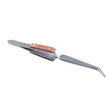[57-761-2] TWEEZER CROSSLOCK W/GRIP CURVED