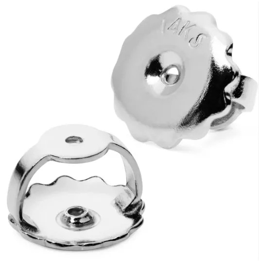 [27-14W-9/L] SCREW NUT LIGHT WEIGHT 14K WHITE