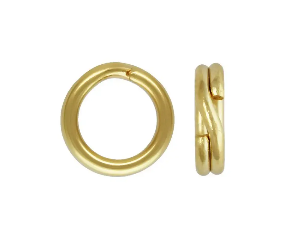 [73-14Y-12] 14K YELLOW SPLIT RINGS - 6.50MM