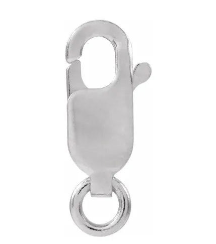 [LC-14W-490] 14K WHITE LOBSTER CLASP - 9.00 x 3.00MM