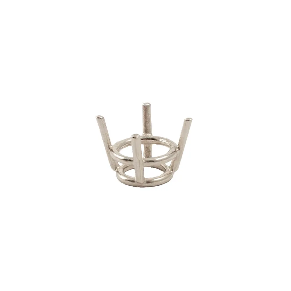 [C16-SS-600] STERLING SILVER ROUND BASKET SETTING - 6MM
