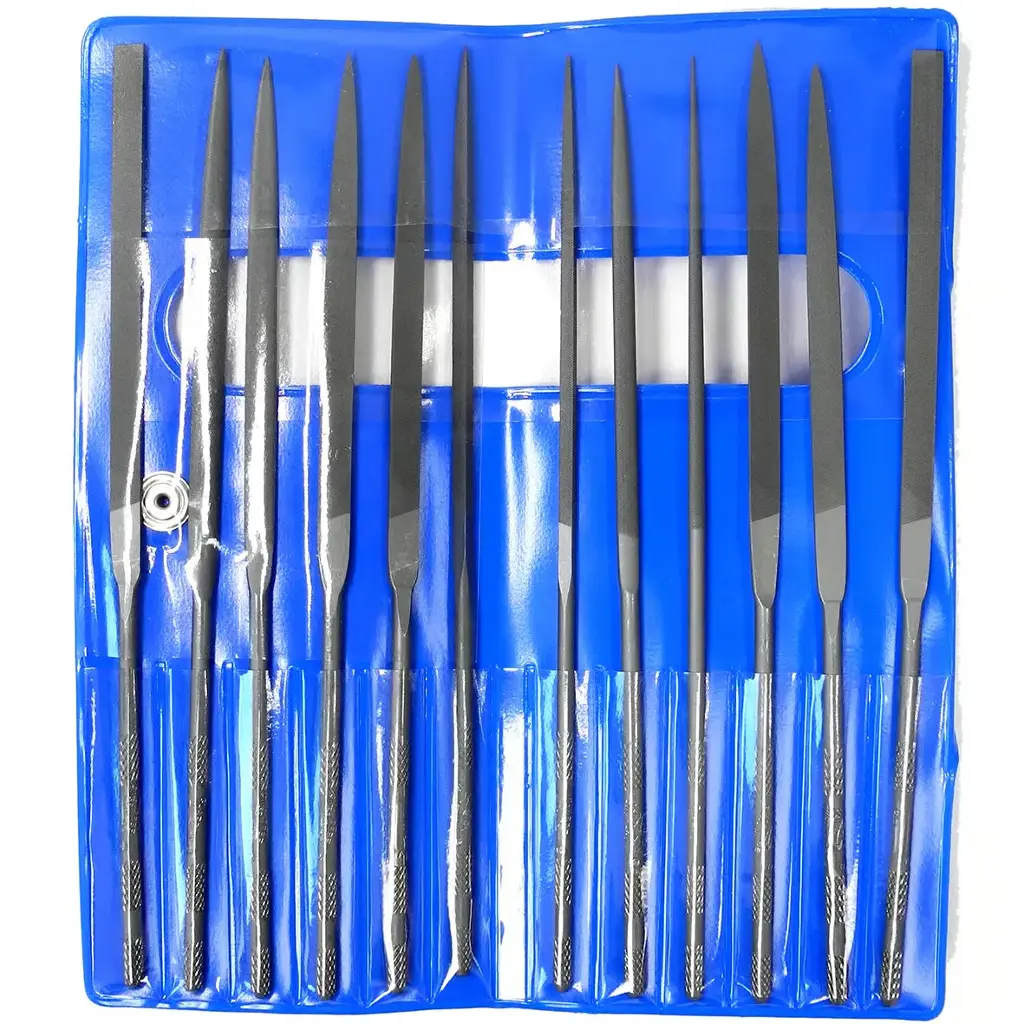 [31-680] FILES - NEEDLE FILE SET OF 12 CUT #2 16CM (SWISS)