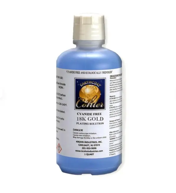 [45-456] PLATING SOLUTION 18KT YELLOW 1 QT BOTTLE (CYANIDE-FREE)