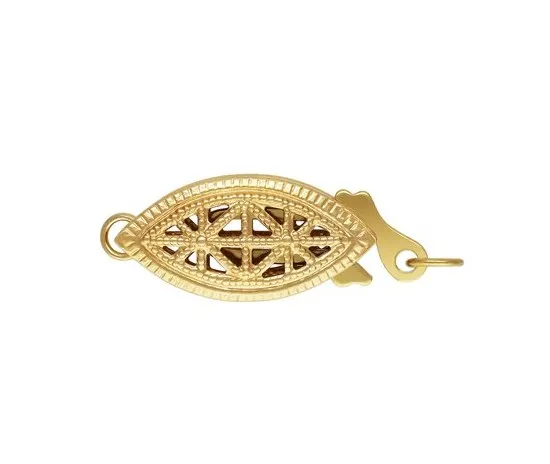 [PC-GF-187] GOLD FILLED STANDARD LARGE FILIGREE PEARL CLASP