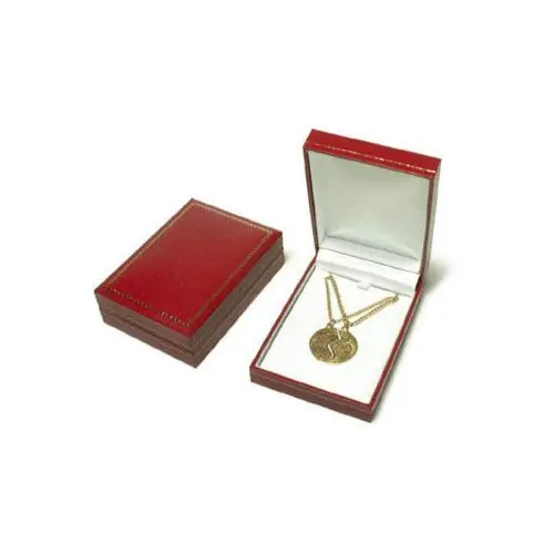 [65-175RD] RED LEATHERETTE PENDANT BOX
