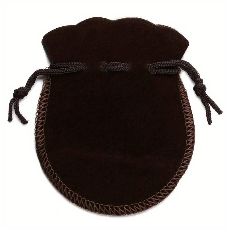 [65-210] SMALL ROUND BLACK VELVET POUCHES