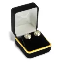 BLACK VELVET WITH GOLD TRIM EARRING BOX