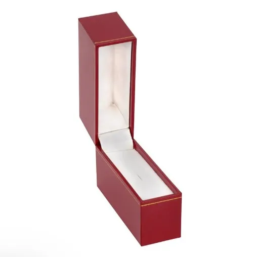 [65-173RD] RED LEATHERETTE BANGLE BOX