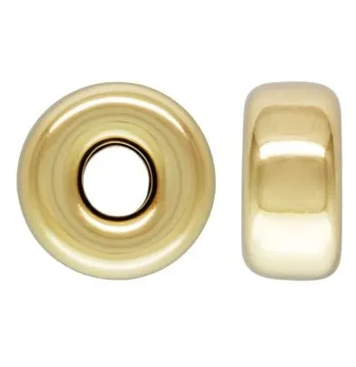GOLD FILLED ROUNDEL BEADS - 3MM