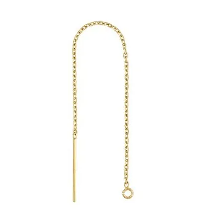 GOLD FILLED THREADER EARRING 4.5"