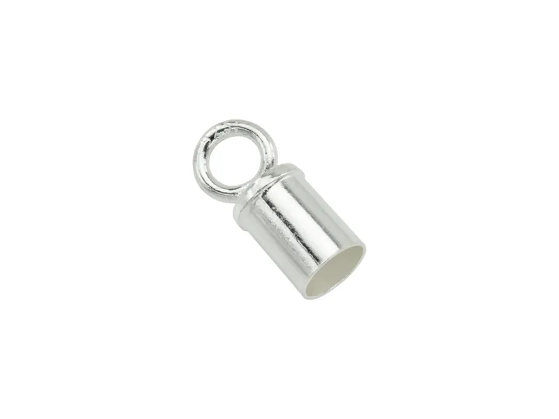STERLING SILVER END CAP WITH RING - 4.20MM